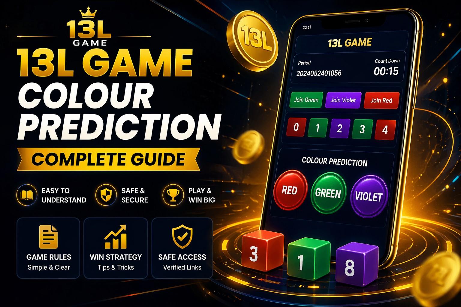 13L Game colour prediction mobile screen preview showing gameplay area and platform interface
